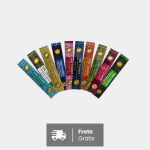Kit de 10 caixas de incensos massala naturais com 80 varetas para limpeza espiritual e aromaterapia